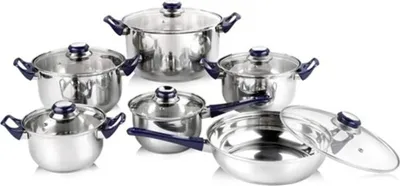 Immagine prodotto di Set di pentole in acciaio inox CELESTE, 12 pezzi - 8591022401583