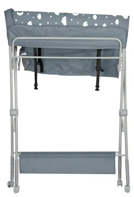 Produktbild von Wickeltisch faltbar mit Rollen 3-in-1 Baby bis 25 kg Dunkelgrau 80 x 58 x 90 cm