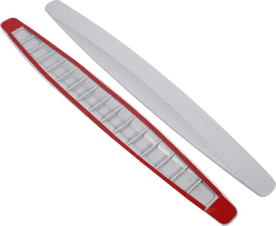 Productafbeelding van 2 stuks koolstofvezel-look voor- en achterbumperbeschermers, hoekbeschermers, krasbestendige stickers, grijs