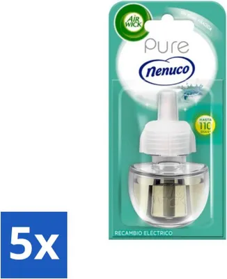 Image de Air Wick - Recharges de parfum d'ambiance - Pure Nenuco - Diffuseur de parfum électrique - 19 ml - Pack avantage - 5 pièces