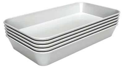 Image de Plateau de présentation, lot de 5, 160x290mm, blanc