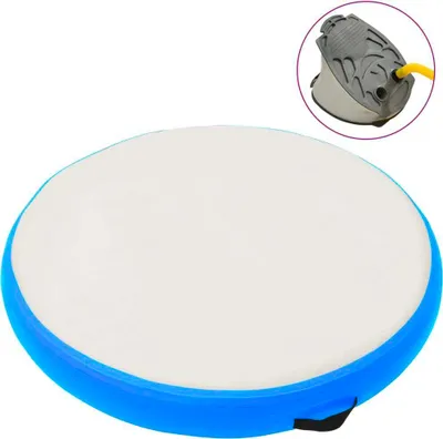 Produktbild von Möbel Aufblasbare Gymnastikmatte mit Pumpe 100x100x15 cm PVC Blau - Sportmatten 92707