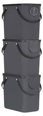 Produktbild von 3er-Set ALBULA Recycling Müllsystem 25L - Anthrazit
