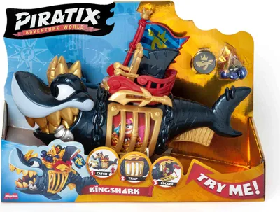 Produktbild von Magic Box Piratix Verrückter Dschungelkönig Hai Goldene Zähne Golden Golden One Size