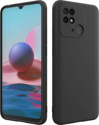 Produktbild von Silikonowe etui na telefon komórkowy Xiaomi Redmi 10C Protective Cover Matt Black Backcover