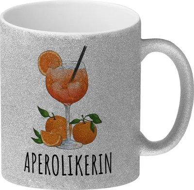 Produktbild von Aperolikerin Aperol Spritz Glitzer-Kaffeebecher
