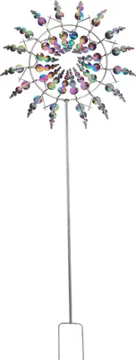 Produktbild von Metall-Windmühle, 360 Grad drehbar, eiserne Windmühlen-Ornament, windbetriebene Windfänger-Skulpturen, Spinner für Garten, Terrasse