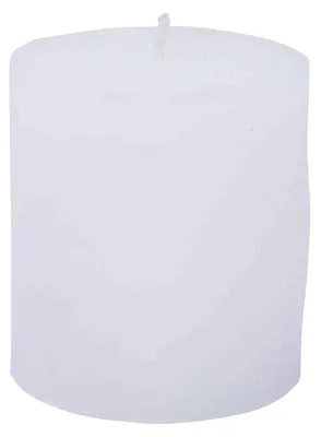 Produktbild von Stumpenkerze durchgefärbt weiß 7,5 x Ø 7 cm