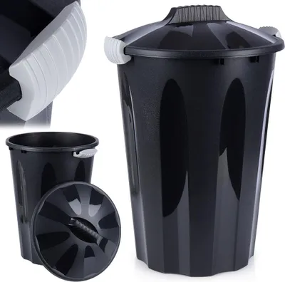 Image de Poubelle en plastique avec clips pour le bureau, la salle de bain et la cuisine, 40 L