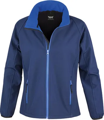 Produktbild von Result Core R231F | Ladies Soft Shell Jacke - Wasserabweisend - Farbe: Navy/Royal - Größe: XL
