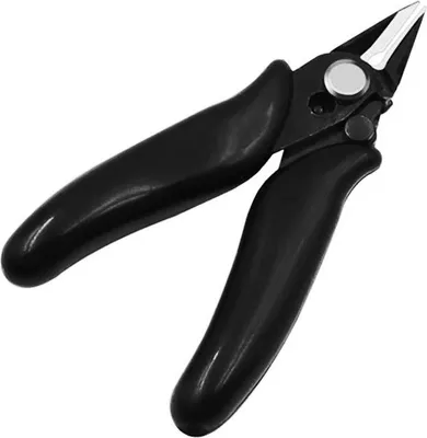 Produktbild von INF Mini 170 Diagonalzange 8,6cm - Präzisions Seitenschneider aus Kohlenstoffstahl Schwarz