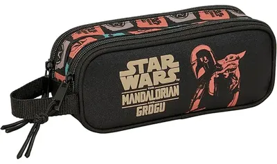 Produktbild von Safta Double Mandalorian & Grogu Mäppchen Schwarz  Mann Schwarz One Size