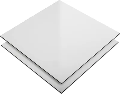 Produktbild von 10 x 110cm, Aluverbundplatte in Weiß | Alu dibond 3mm, Spritzschutz, Küchenspiegel, Duschrückwand, Fliesenersatz, Werbeschild, Display uvm.