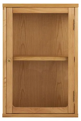 Produktbild von Wandschrank Zamora aus Eiche und gehärtetem Naturglas 40×60 cm