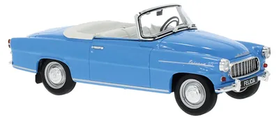 Immagine prodotto di Modello in scala di una Skoda Felicia Cabrio, color azzurro chiaro, anno 1959.