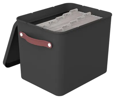 Produktbild von Rotho MyPaper stapelbares Archivsystem für Dokumente, mit Hängemappen, 29,8cm x 29,2cm x 40cm