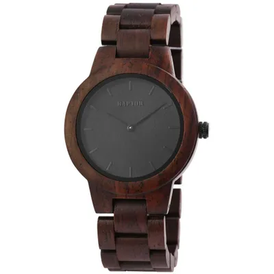Produktbild von Raptor Damen Uhr Holz Armbanduhr braun schwarz Holzuhr RA10208-003