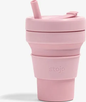 Produktbild von Junior Cup mit Strohhalm, Nelke - 250ml - Trinkbecher - Pink - Faltbar | Stojo
