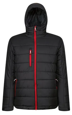 Obrázok produktu pre Regatta - Pánska bunda s kapucňou „Navigate“ FK2761 (S) (čierna/červená)