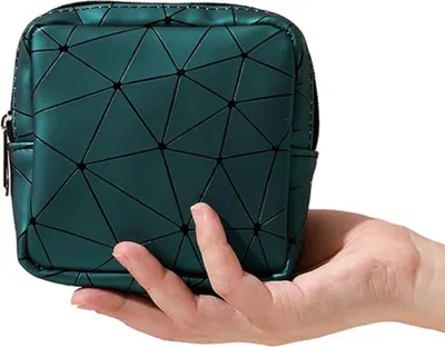 Produktbild von Damenbinde Aufbewahrungstasche, Tampon erste Periode Tasche Binden Veranstalter, Mini Make-up Geldbörse Halter, für Mädchen Reisen, Slipeinlagen, geom