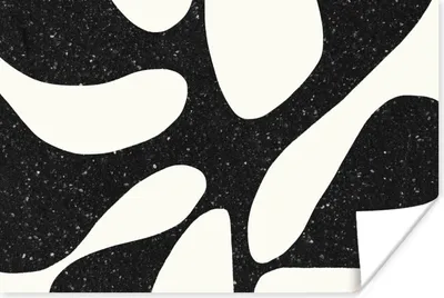 Produktbild von MuchoWow® Poster Pflanze - Schwarz - Minimalismus 60x40 cm - Schlafzimmerdekoration