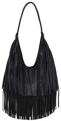 Produktbild von Modische Fransen-Schultertasche in Unifarbe: Eleganter Handtaschen-Stil für Damen. Perfekt als vielseitiger Begleiter für Alltag & besondere Momente