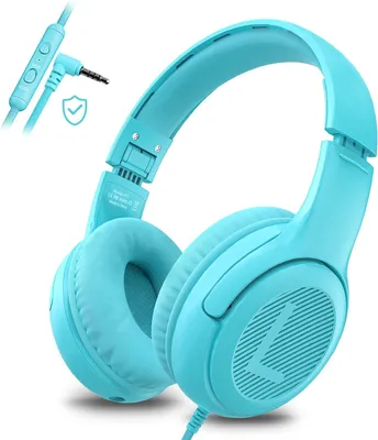 Produktbild von awatrue Kinderkopfhörer mit Mikrofon, kabelgebunden, Lautstärkebegrenzung 85/94dB, faltbar, Stereo Sound, Audio Sharing