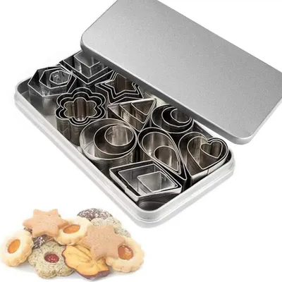 Produktbild von Plätzchen Ausstecher Set 30tlg Edelstahl Mini Weihnachten