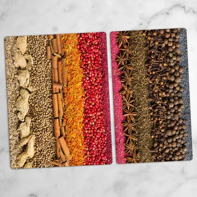 Produktbild von Glas-Herdabdeckplatten Glaskeramikkochfeld-Abdeckung Spritzschutz Schneidebrett Zweiteilige Glas 70x52 cm Farbzusätze