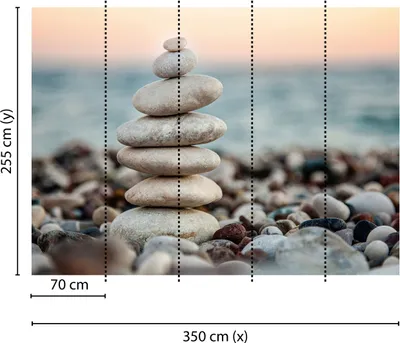 Produktbild von Tadessi Fototapete | Steinoptik | 3.50 m x 2.55 m | Grau | Blau | Wandbild | Digitaldruck