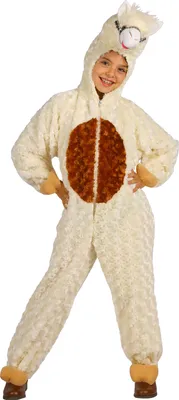 Produktbild von T3334-98-104 ecru-beige Kinder Junge Mädchen Lama-Alpaka Overall Kostüm Gr. 98-104