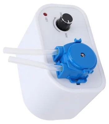 Image de Petite pompe péristaltique à vitesse réglable de 12 V pour le dosage de liquides en laboratoire et la recherche scientifique
