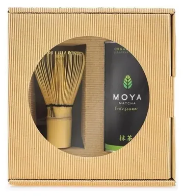 Produktbild von Moya Matcha Set Japanischer Matcha 30 g mit Bambusbesen Chasen