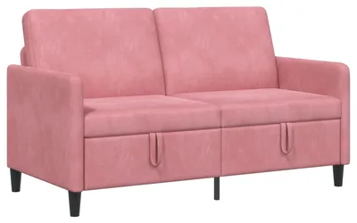 Image de Canapé vidaXL avec rangement, rose, 152 x 78 x 87 cm, polyester
