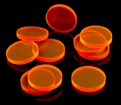 Immagine prodotto di Marcatori acrilici arancioni. tondo fluo 22x3mm 10pz