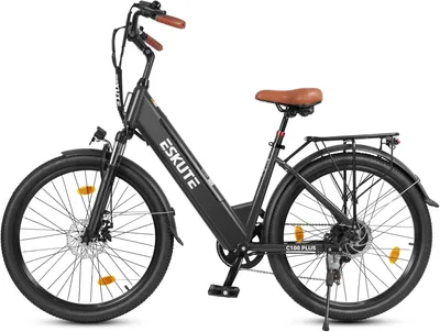 Produktbild von ESKUTE C100 PLUS E-Bike,26 Zoll Elektrofahrrad, E-Cityrad 250W HeckMotor,13AH akku,bis zu 100km, LCD-Display,E-CityBike Für Damen und Herren Schwarz