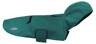 Productafbeelding van Regenjas voor honden, merk Diran, opvouwbaar met capuchon, winddicht. Met elastische banden