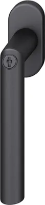 Image de Poignée de fenêtre FSB 34 1076 81415 verrouillable rosette ovale,aluminium noir mat