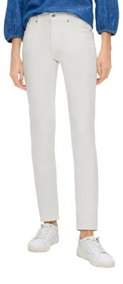 Productafbeelding van s.Oliver 2140833.02Z1.34_32, Jeans, Dames, Volwassen, Crème, Maat 34/32, Sluiting met knoop, Rits