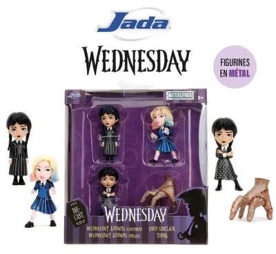 Productafbeelding van Jada - 4 Metal Figurines - Netflix Series Wednesday - 6.5cm - Ages 8+