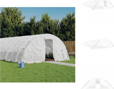Immagine prodotto di vidaXL Serra con struttura in acciaio bianca 80 m² 16x5x2,3 m - Serre