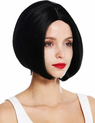 Produktbild von WIG ME UP Perücke kurz Longbob Scheitel Schwarz VK-54-1
