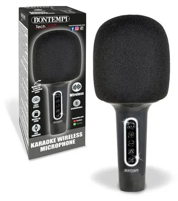 Produktbild von Bontempi Karaoke kabelloses Mikrofon mit Lautsprecher und Stimmverzerrer