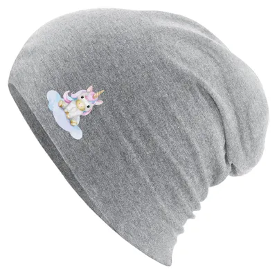 Produktbild von Huuraa Beanie Einhorn Fabelwesen Heather Grey One Size Baumwolle und Elasthan Mütze Geschenkidee