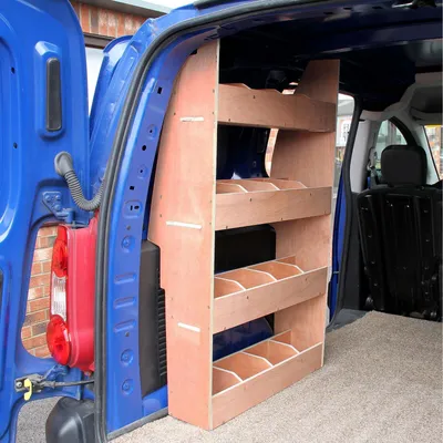 Obrázek produktu pro Monster Racking Peugeot Partner II dodávka, servisní vozidlo, přestavba vozidla, třídicí systém, úložný systém na nářadí, regál, dřevěný regál, regálový systém, regálová konstrukce, dílenský regál 116 cm (v) x 67,5 cm (š) x 28,5 cm (h)