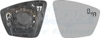 Produktbild von VAN WEZEL Spiegelglas Außenspiegel Rechts für SKODA Karoq SUV (NU7) Konvex Beheizbar ohne Automatische Abblendung 7643836