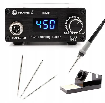 Produktbild von Techrebal T12A Profi Löstation mit Heizkern-Lötspitzen