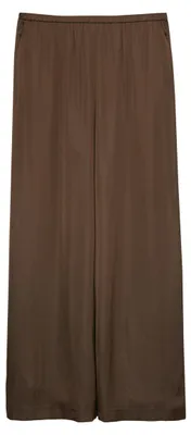 Produktbild von Comma Damen Satin Schlupfhose mit weitem Bein, Braun, Konfektionsgröße 42