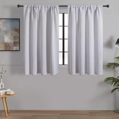 Imagen del producto de Cortina corta, opaca, de 45 x 90 cm, ideal para la cocina y el salón
