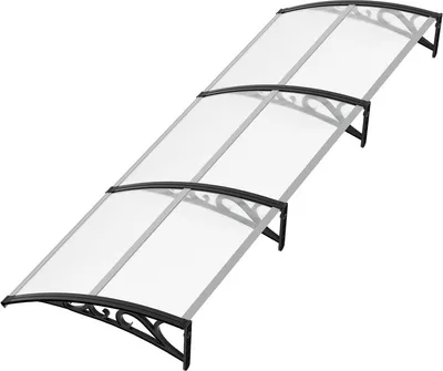 Produktbild von Zadaszenie drzwi wejściowych zadaszenie drzwi wejściowych zadaszenie drzwi wejściowych zadaszenie drzwi zadaszenie drzwi aluminiowe przezroczyste (100x300cm)